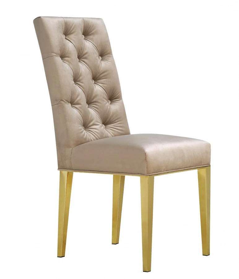 

Modern velvet dining chair nail golden leg Single dining Room furniture kitchen Simple Lounge dining Chair for banquet wedding