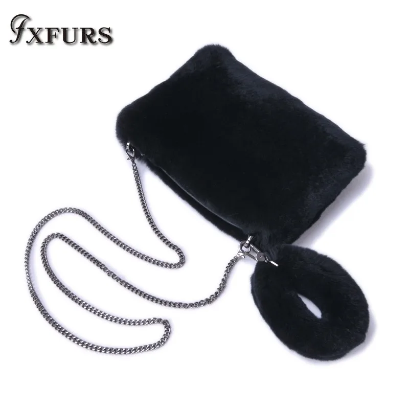 Новинка 2020 женская сумка из меха кролика Рекс сумки на одно плечо Шиншиллы зимние