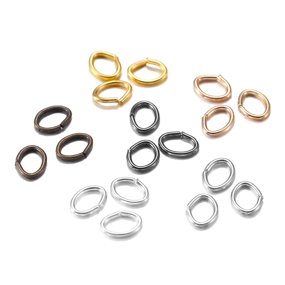 

300Pcs/Lot 4-7mm Metal Oval Jump Rings Split Rings Connectors Open Metal Rings Wholesale for DIY Jewelry Finding Making Supplies