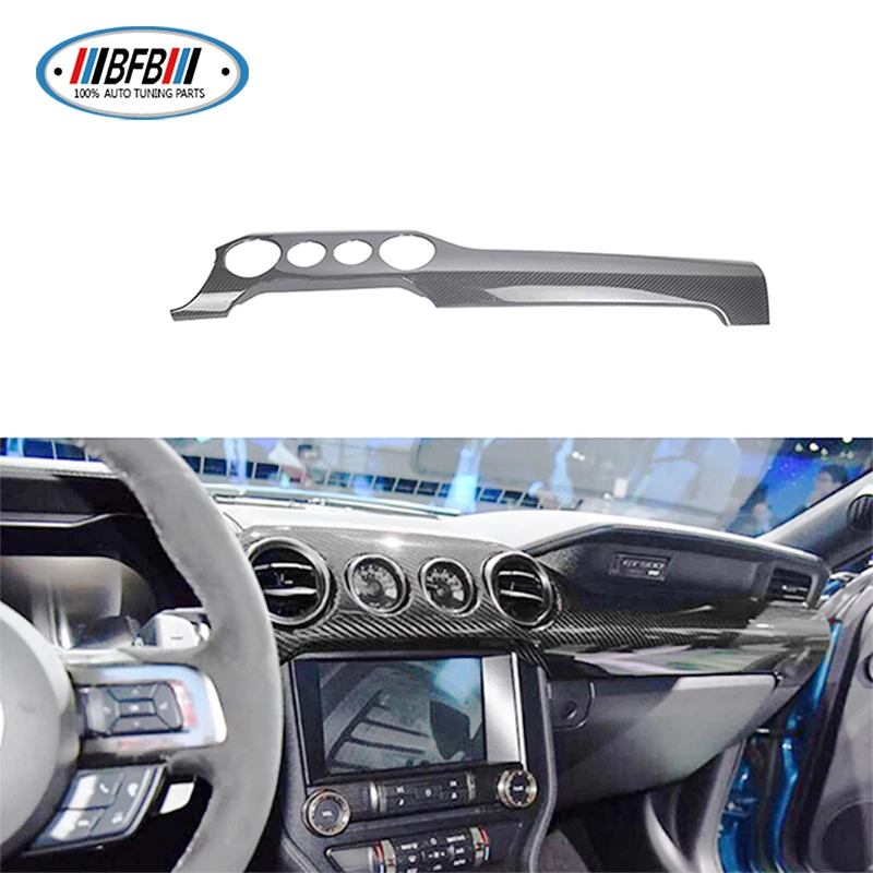 BFB 10pcs Interior Trims full set Glossy Black Color Dry Carbon Add on style For Mustang 2015-2017 | Автомобили и мотоциклы