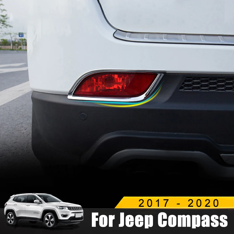 Для Jeep Compass 2017 2018 2019 2020 ABS хромированный задний отражатель противотуманная фара