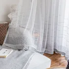 Вышитые прозрачные шторы с пейзажем для гостиной, спальни, кухни, тюль для окон, занавески из вуали, украшение для дома на заказ