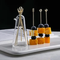 nordic style cute penguin shape 304 stainless steel minimalist dessert cake fruit check fork fruit plug