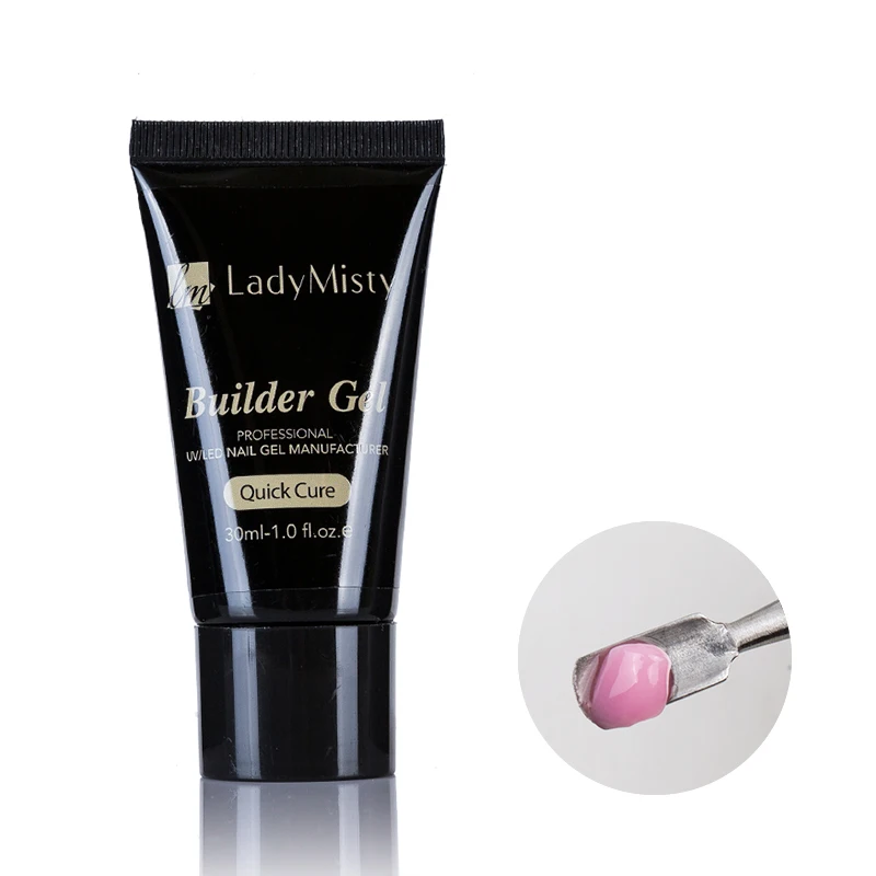 Clear Pink Ladymisty 30 мл строительный гель для полировки ногтей лак для ногтей Удлинительный УФ-гель светодиодный прозрачный скульптурирующий твердый поли гель маникюрный лак - Цвет: Clear Pink