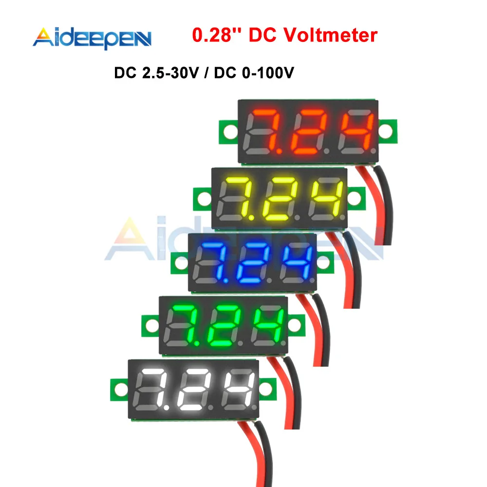0 28 дюймов красные синие цифровой светодиодный мини дисплей модуль DC2.5V 30V DC0 100V