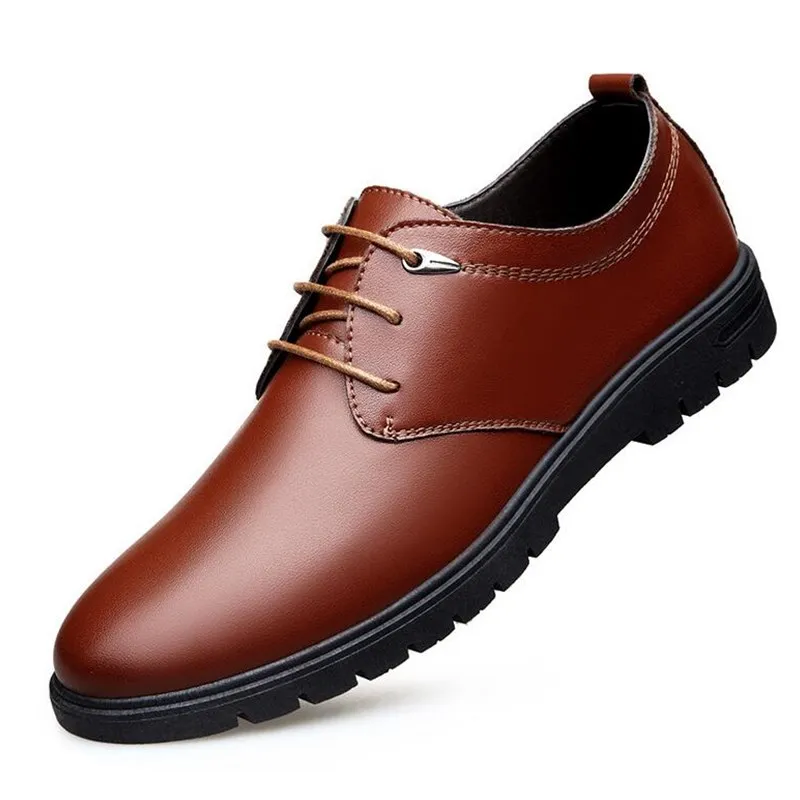 Новинка Высококачественная кожаная мужская деловая модельная обувь в
