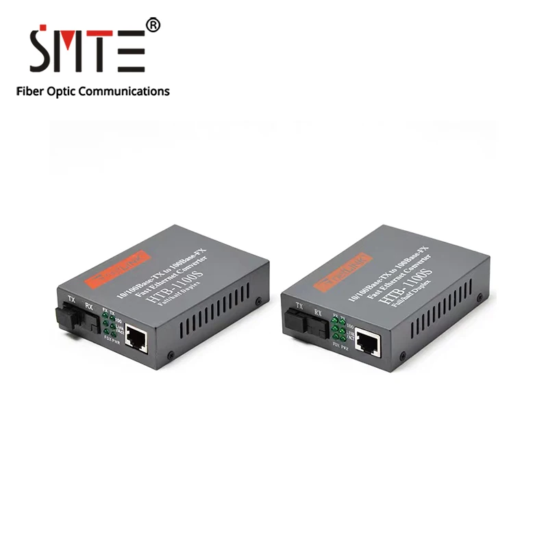 Оптический медиа конвертер HTB 1100S A/B 25 км 10/100 Мбит/с RJ45 одномодовый TX RX SC 1550nm