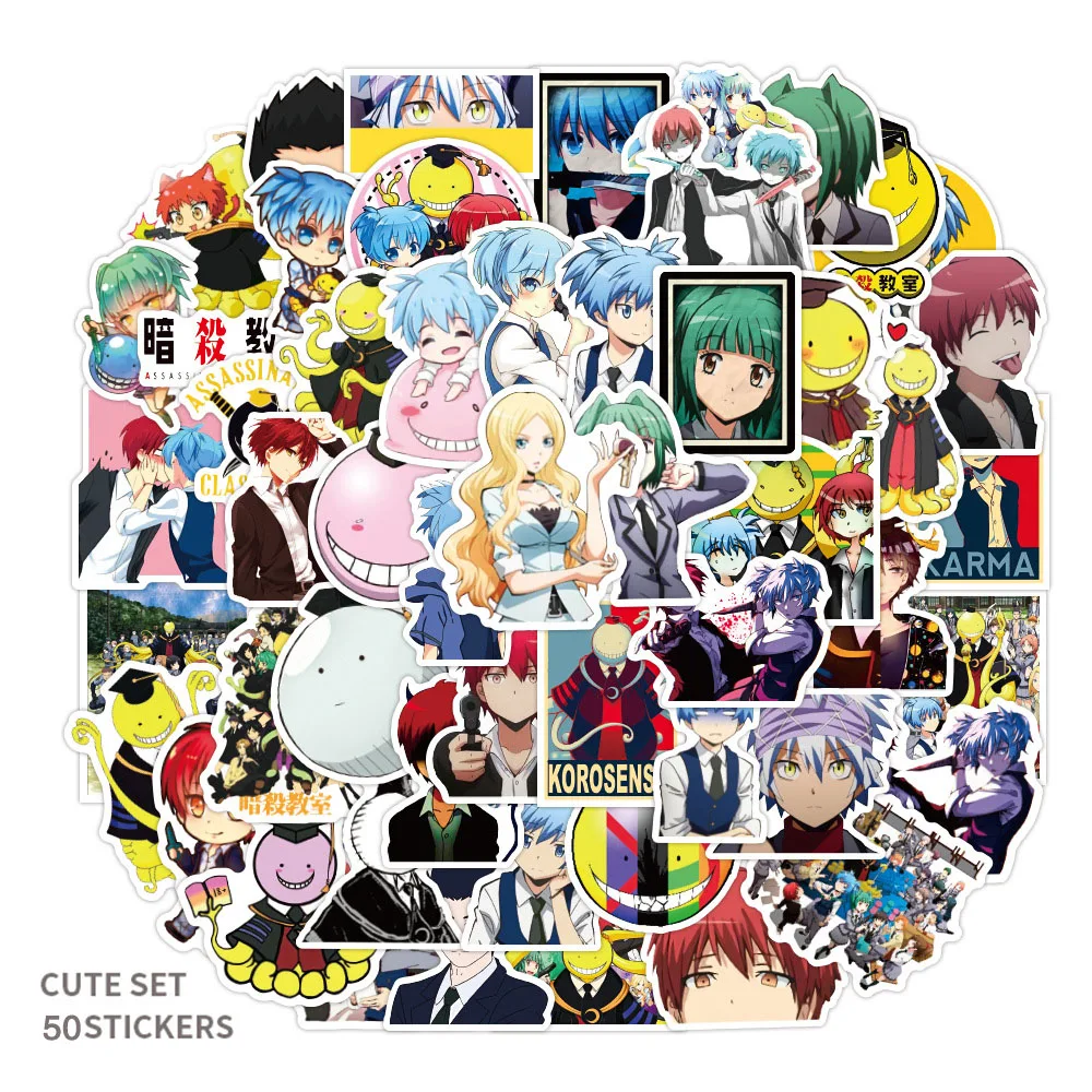 

10/30/50PCS New Riman Assassination Classroom Graffiti Sticker Luggage Laptop Scooter Water Cup Waterproof Sticker Wholesale