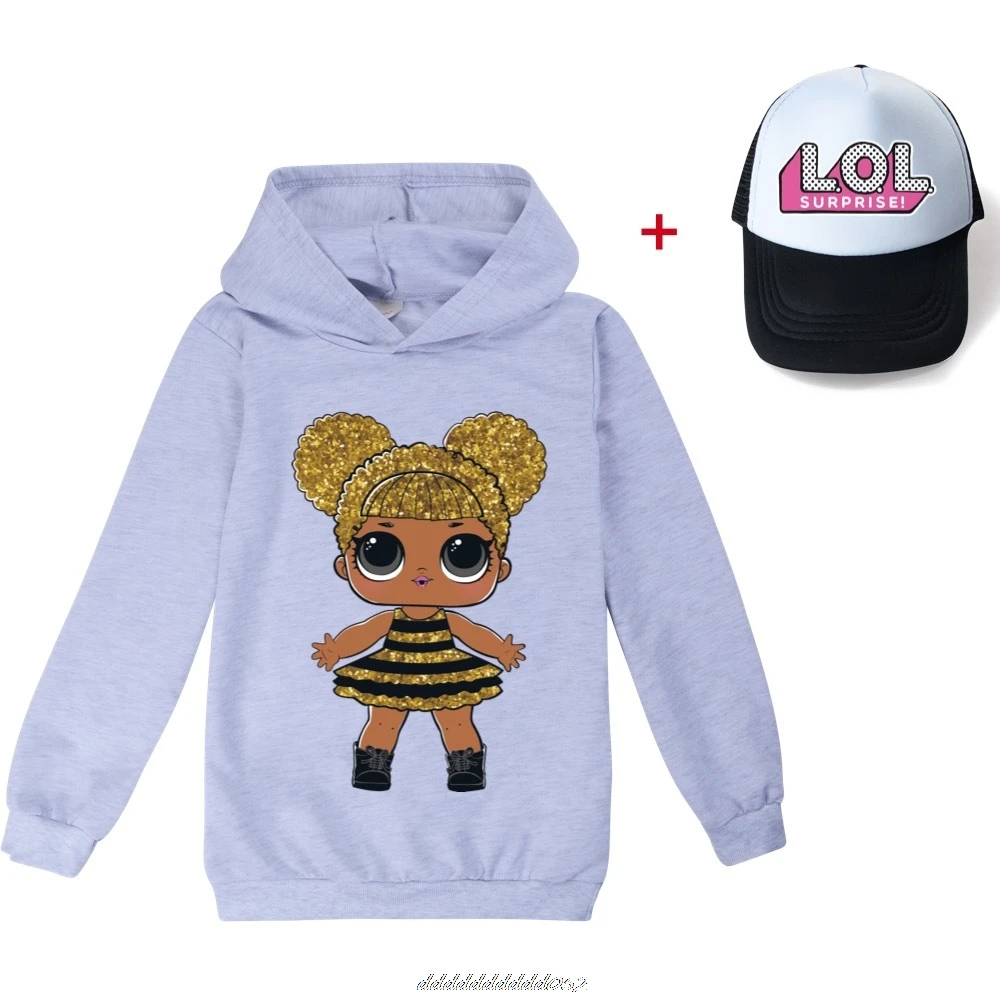 Серый L.O.L. Сюрприз! Толстовки для девочек модная толстовка Детские повседневные