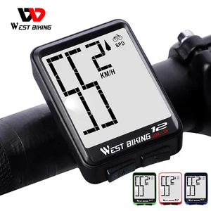 Компьютер велосипедный, WEST BIKING, беспроводной, водонепроницаемый, с одометром, секундомером, Спидометр с фоновой подсветкой