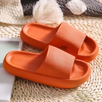 suovekgo men slippers thick platform slippers mute eva soft indoor home slides non slip summer beach sandals bathroom shoes