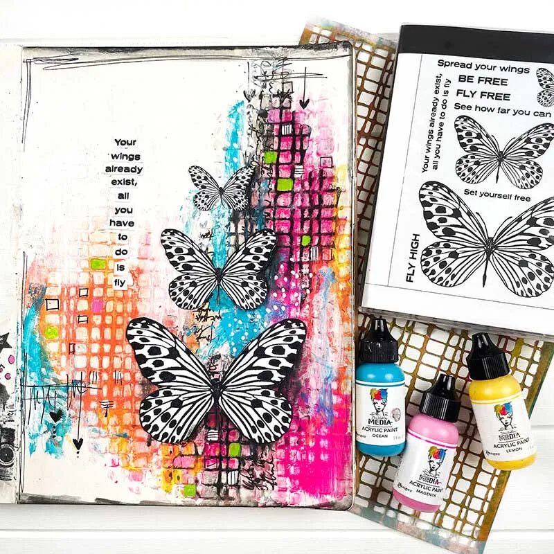 Раскладывайте крылья прозрачные штампы бабочки прозрачный силиконовый штамп