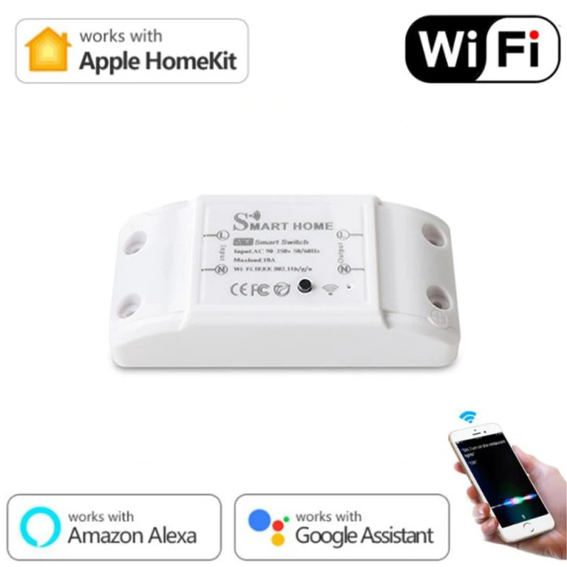 

Wifi Smart Light Switch Moudle 10A Universal Breaker Timer Tuya/Smart Life APP Remote Control Work With HomeKit Alexa GoogleHome