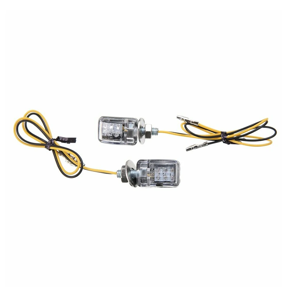 2 шт. мотоцикла флэш сигнал поворота янтарный свет 6 светодиодный мини в черном