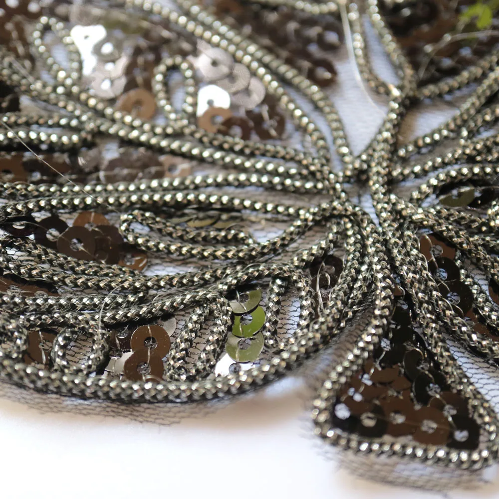 DIY fashion black flower appliques Patches for clothing Embroidery lace patches bags decorative parches applique | Дом и сад