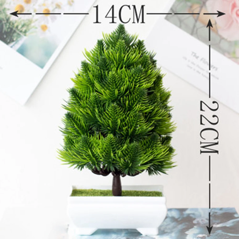 Пластиковый искусственный горшок бонсай Горшечное сосновое дерево для