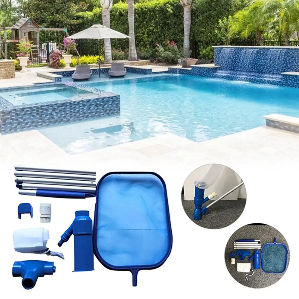 

Portable Pool Vacuum Jet Underwater Cleaner with Mesh Bag 5-Section Pole for Above Ground Pool Spas Ponds