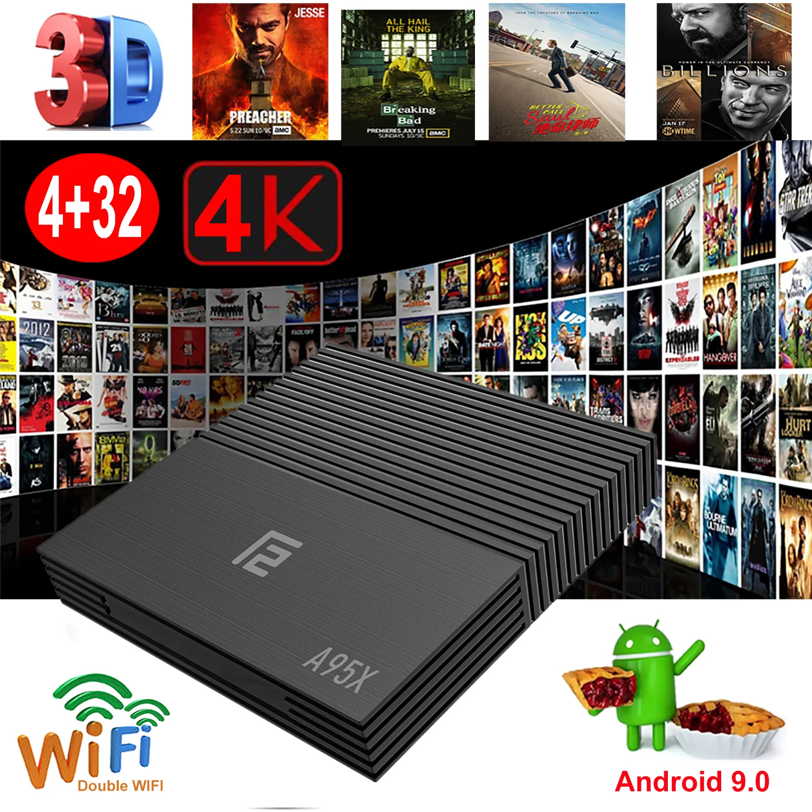 ТВ-приставка XODY A95X F2 Android 9 0 4 + 32/64 ГБ ядра 2 ГГц | Электроника