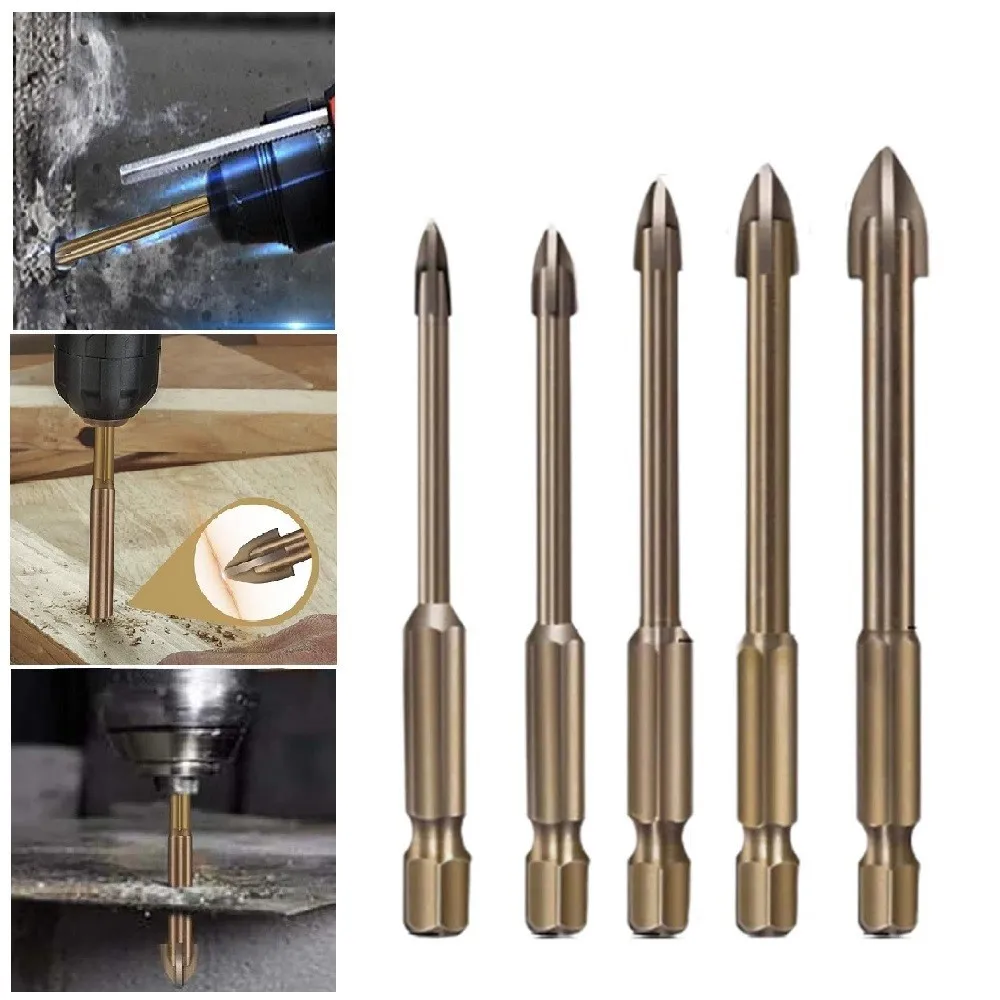 Efficient Universal Drilling Tool Multifunctional Cross Cemented Carbide Bit Concrete Glass Wall Hole Opening Tools Accessories images - 6