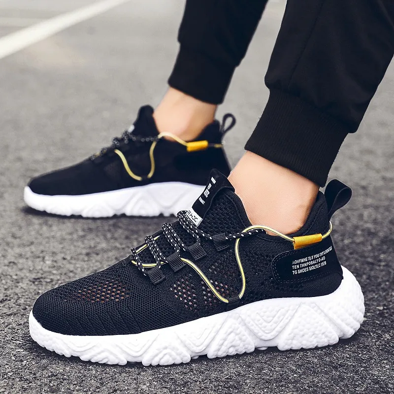 

Outdoor Men Sneakers Lace Up Comfortable Male Shoes 2020 New Summer Brand Fashion Men Light Casual Shoes Breathable Mesh Shoes