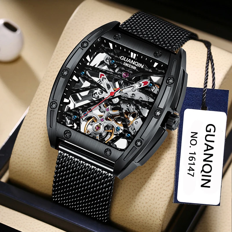 

Montre Homme Men's Watches Sapphire Mechanical Automatic Movement Waterproof Men Wirstwatches Luxury Square Sport heren horloge