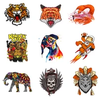 iron on transfers for clothing patches clorhing stickers stripe rock t shirt diy tiger head patch fusible vinyle thermocollant a