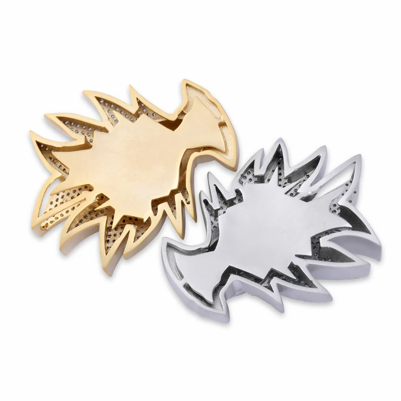TOPGRILLZ Iced Out Dragon Ball Character Monkey King ожерелье, подвеска из золота Серебряный кубический цирконий в стиле хип-хоп Очаровательная цепочка ювелирный подарок