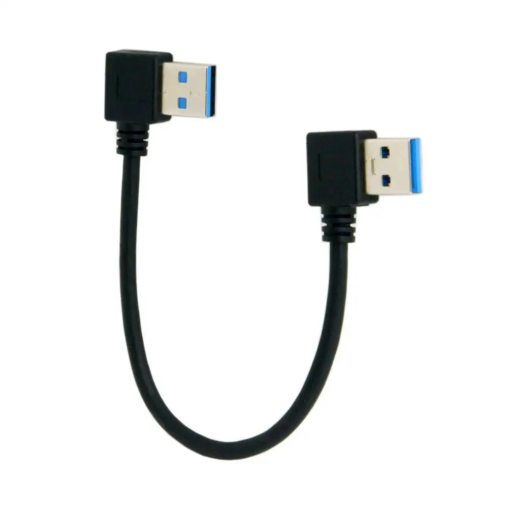 50cm 20cm USB 3.0 cable USB 3.0 A Male 90 Degree Left angle to USB 3.0 A male Right angle Extension Cable