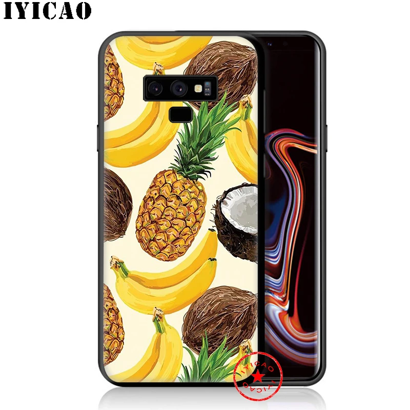 Мягкий чехол IYICAO фруктовый банан ананас для samsung Galaxy S10e S10 S9 S8 Plus S6 S7 Edge Note 10 9 8 TPU |