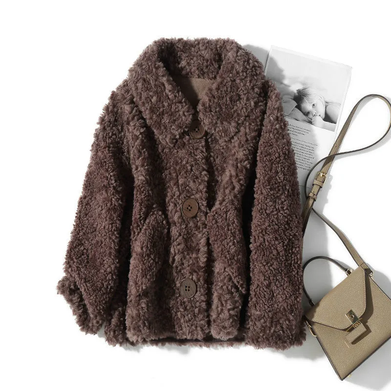 Женское зимнее пальто из натурального меха 2020 натуральная шерстяная куртка с