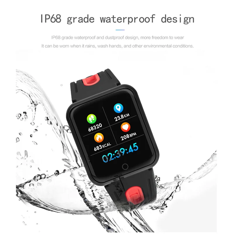 Фитнес-браслет P68 Смарт-часы IP68 Водонепроницаемый для Apple Watch Xiaomi ios Android с
