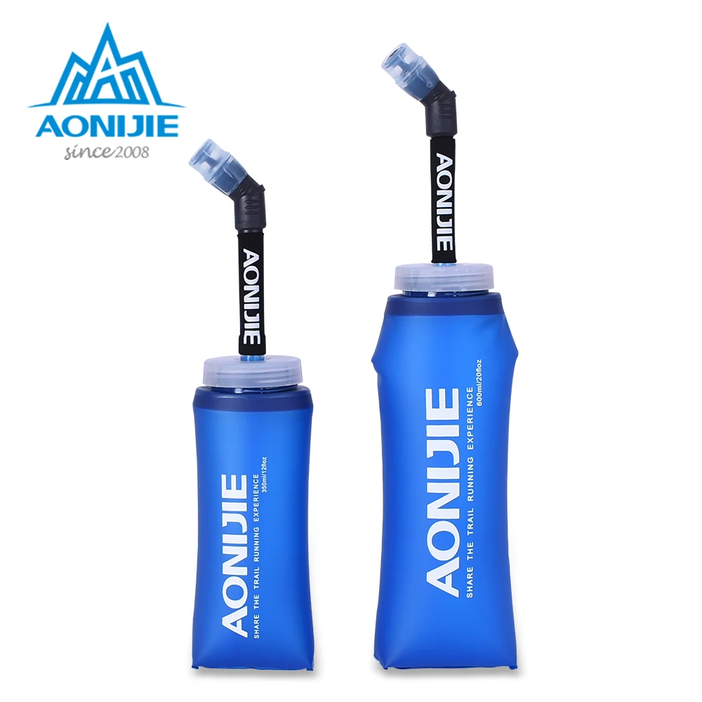 

AONIJIE SD13 350ml 600ml Folding Collapsible Soft Flask Water Bottle BPA Free for Runninng Jogging Hydration Bladder Pack Vest