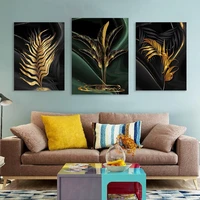abstract green golden leaf plant modern nordic decorative painting core canvas painting hotel with painting aliexpress wish