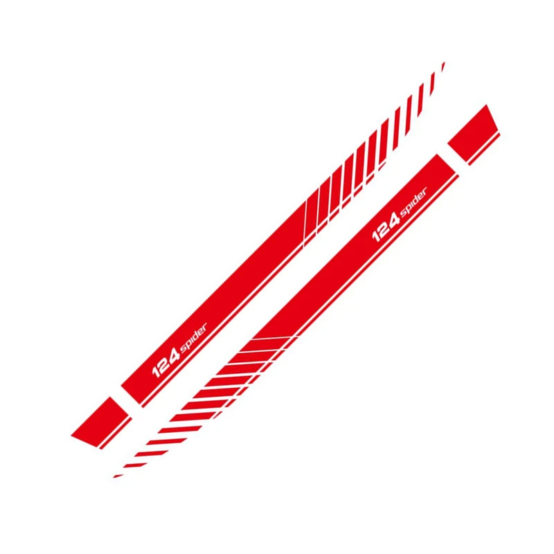 

Наклейка на боковую дверь автомобиля паука для Fiat 124, спортивные гоночные полосы, декор кузова автомобиля, виниловые наклейки, двусторонние аксессуары