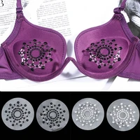 1 pair self adhesive sexy products nipple cover stickers chest pastie breast bras rhinestone nipple accessories padding