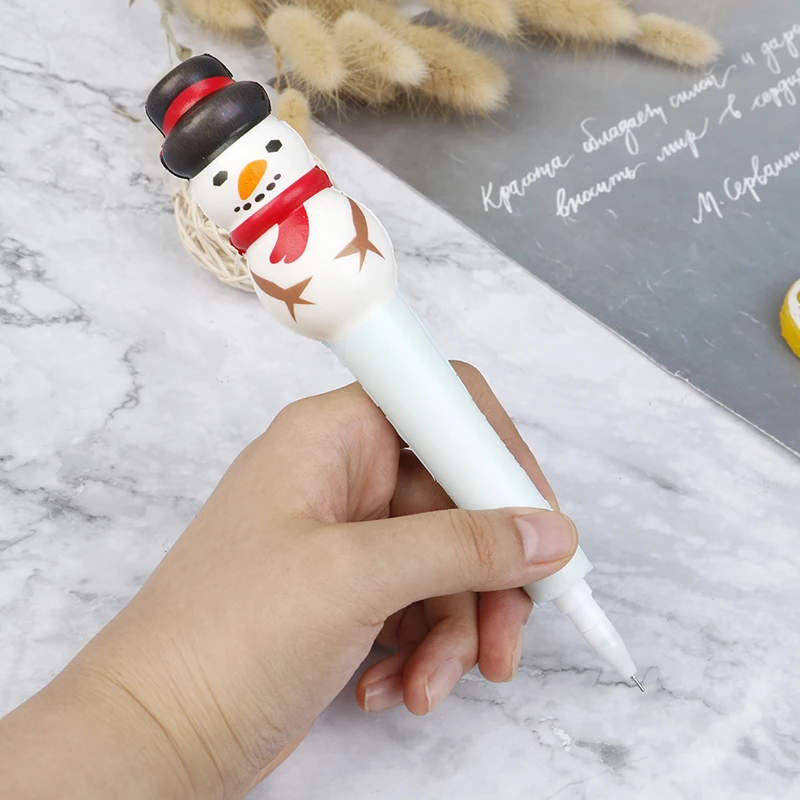0 35 мм Снеговик Олень Медведь нейтральная ручка Рождественская Черная гелевая