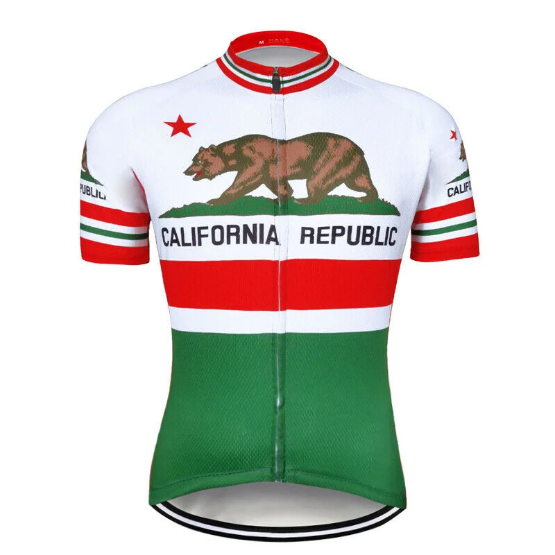 Мужская футболка с медведем из Калифорнии для езды на велосипеде и горном | Спорт