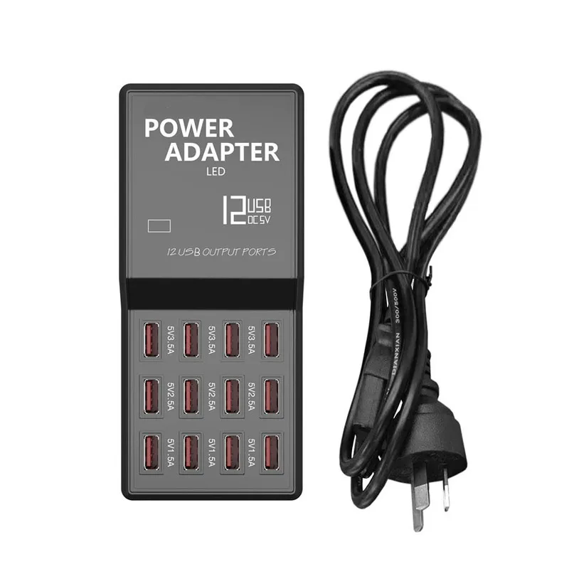 Зарядное устройство USB 10/12 зарядное с несколькими портами для iPhone X 8 7 6 Samsung Huawei