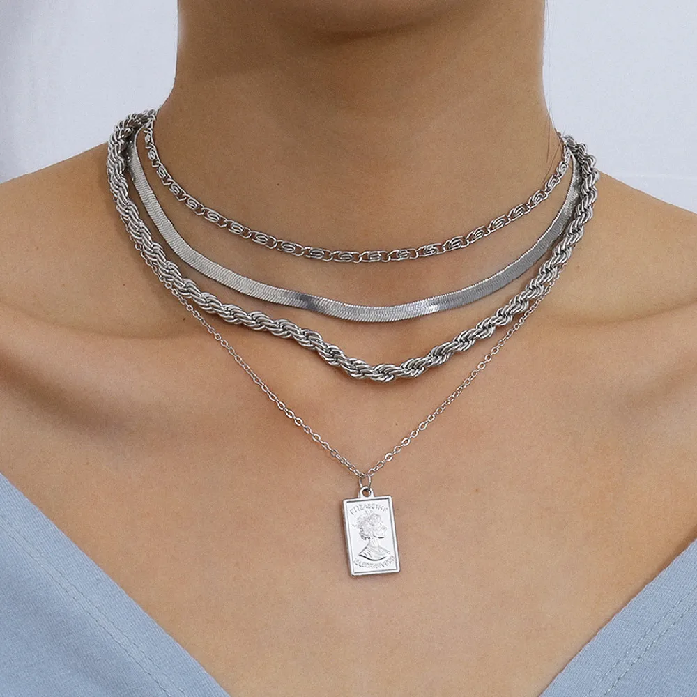 4 шт./компл. многослойный резной кулон с портретом для монет Женские винтажные