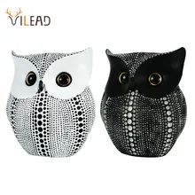 VILEAD-사랑스러운 새 올빼미 수지 모델 입상 장식 공예, 홈 데스크탑 장식 인테리어 거실 사무실 장식 크리스마스
