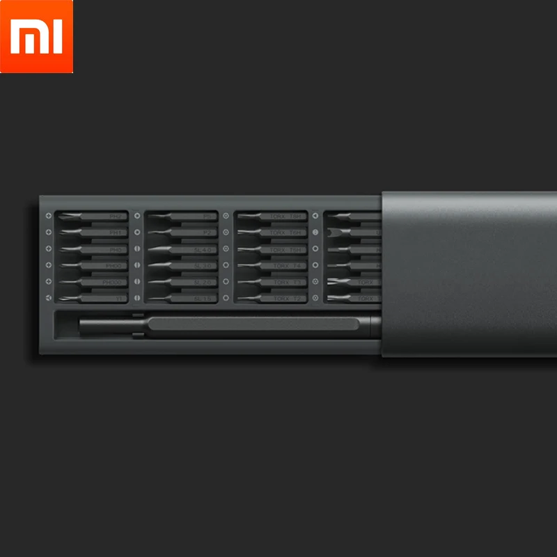 Набор отверток Xiaomi Mijia комплект из 24 магнитных насадок с алюминиевой коробкой |