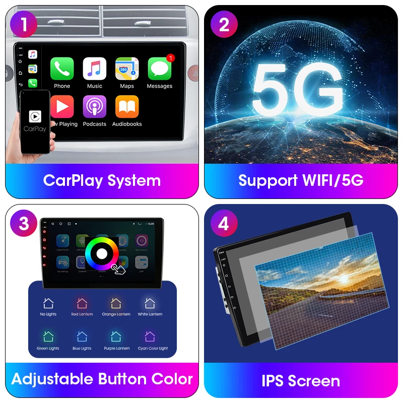 android ai voice car radio for hyundai tucson 2004 2009 multimedia video player navigation 2 din dvd head unit stereo carplay free global shipping