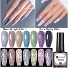 Серебряный светоотражающий зеркальный блестящий голографический гель UR SUGAR, Полупостоянный УФ-Гель-лак для дизайна ногтей