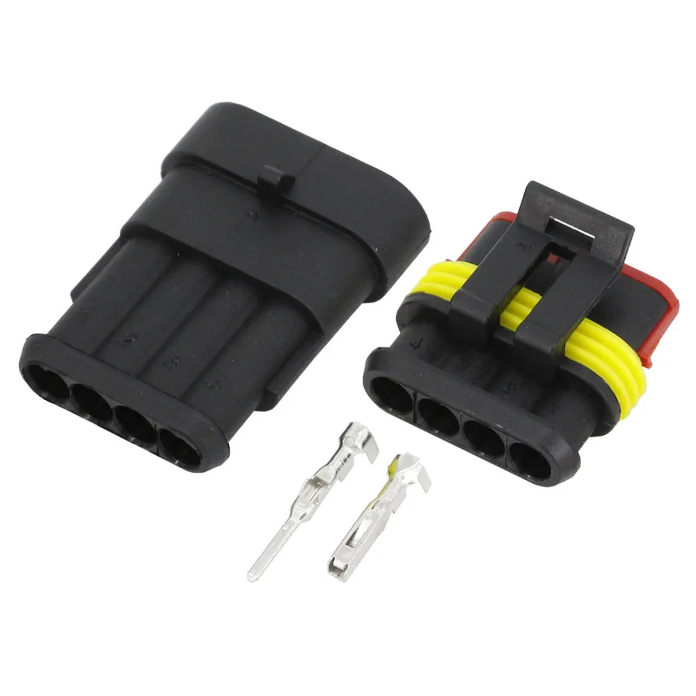 10 комплектов 4 Pin AMP 1 5 соединитель DJ7041 1.5 11/21 водонепроницаемый электрический