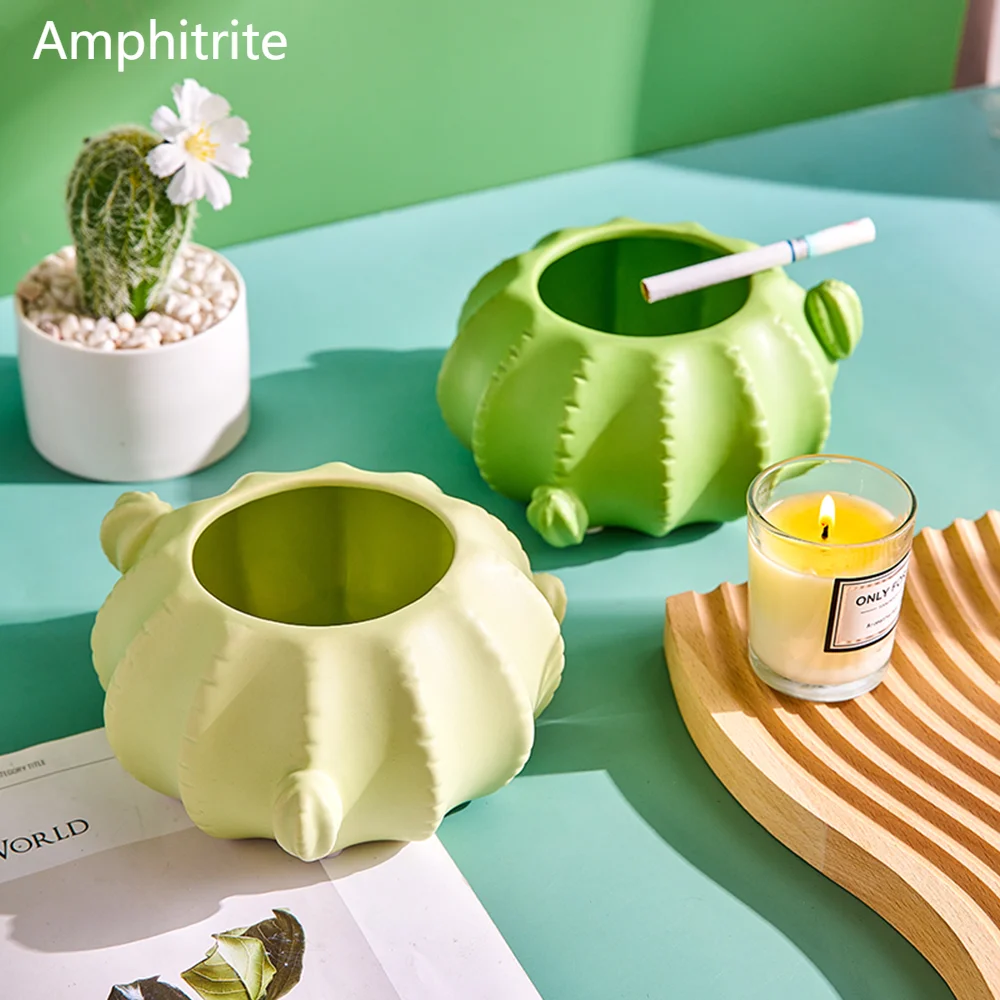 

Cactus Cigar Ashtray With Lid Tobacco Modal Herb Accessories Smoking Decor Home Living Room Decoration Gift For Young Friend