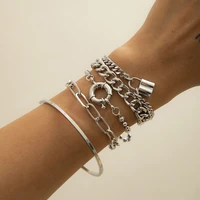 bohemian gold beads bracelets for women fashion multilayer beaded chain bracelets set charm bracelet bangles jewelry punk charm