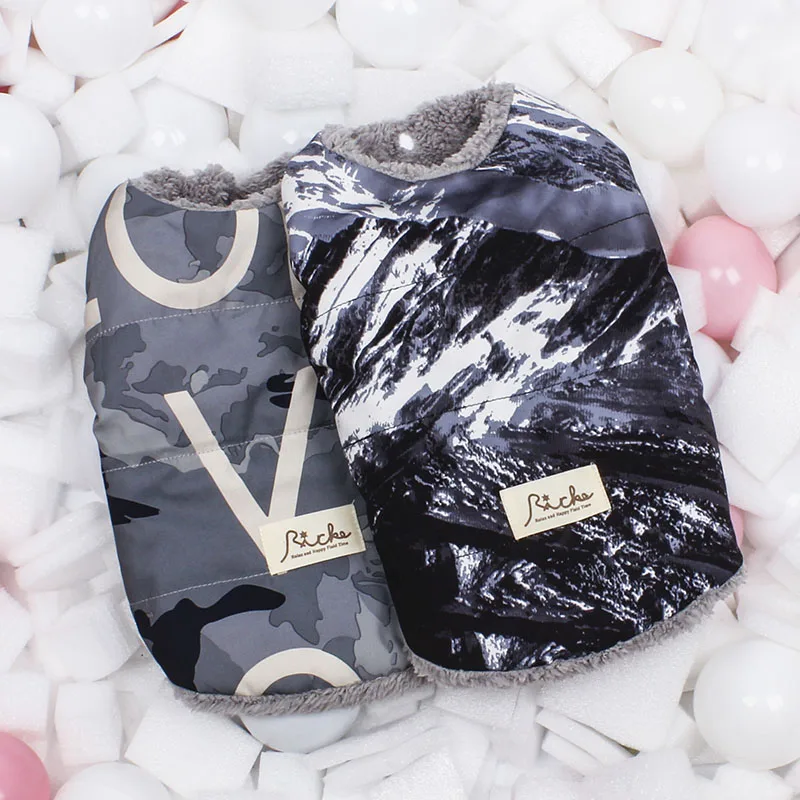 Камуфляжная куртка для маленьких собак теплая зимняя одежда чихуахуа Йорков