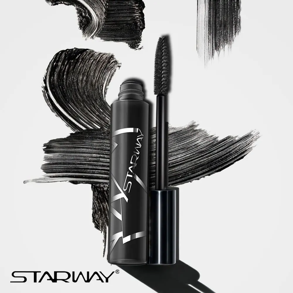 Водостойкая профессиональная разноцветная тушь для век STARWAY Черная Подводка