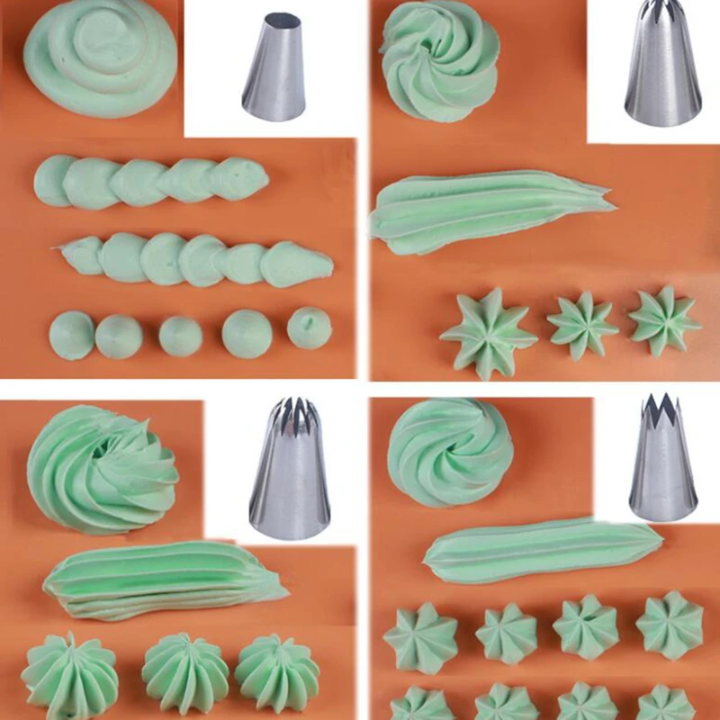 

Cream Icing Piping Nozzles Stainless Steel Cake Nozzle DIY Cake Decorating Tips Fondant Pastry Tools Cupcake Dessert Decorator