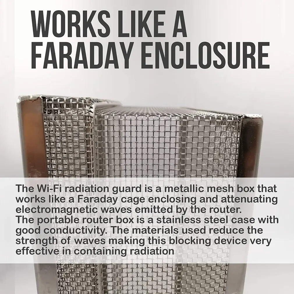 

Stainless Steel 5G Signal Protective Cover Dust-proof Filter Mesh Cover Wireless Local Radiation Cover